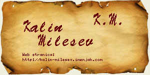 Kalin Milešev vizit kartica